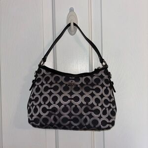 Coach Black and Gray Hand Bag